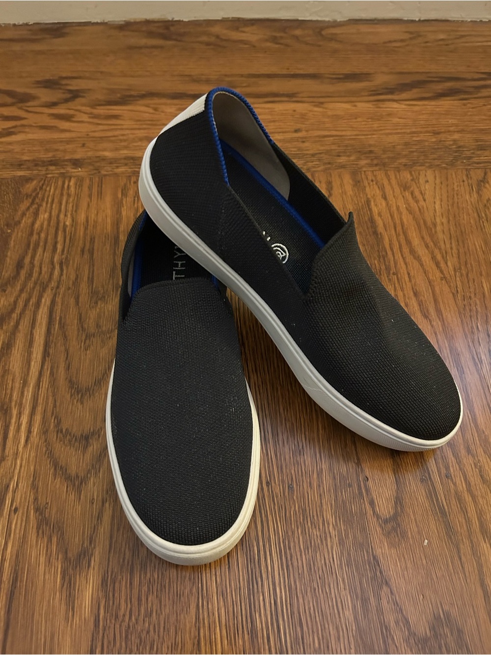 Rothy's Women's Original Slip-On Sneakers in Black Size 8.5 Medium With Box